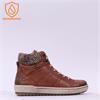 Remonte Knitted Cuff Laced Ankle Boot - Brown